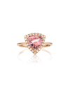 SLAETS Verlovingsringen VERKOCHT Pink Tourmaline and Diamond Halo, 18Kt Gold Ring *VERKOCHT (watches)